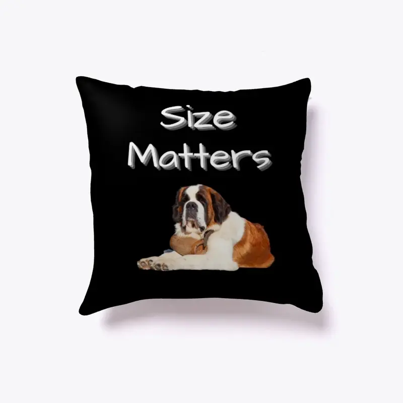 Saint Bernard Size matters pillow